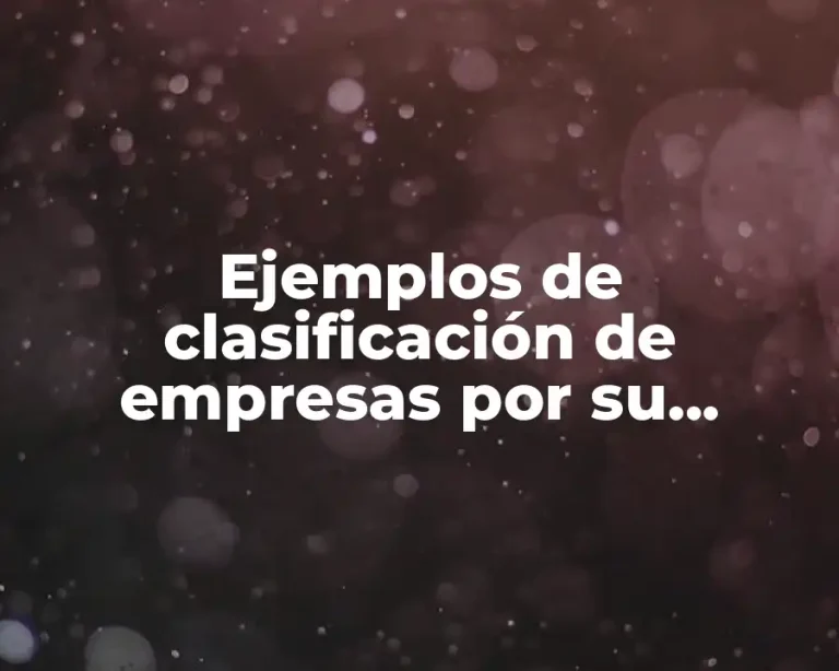 Ejemplos de clasificación de empresas por su tamaño