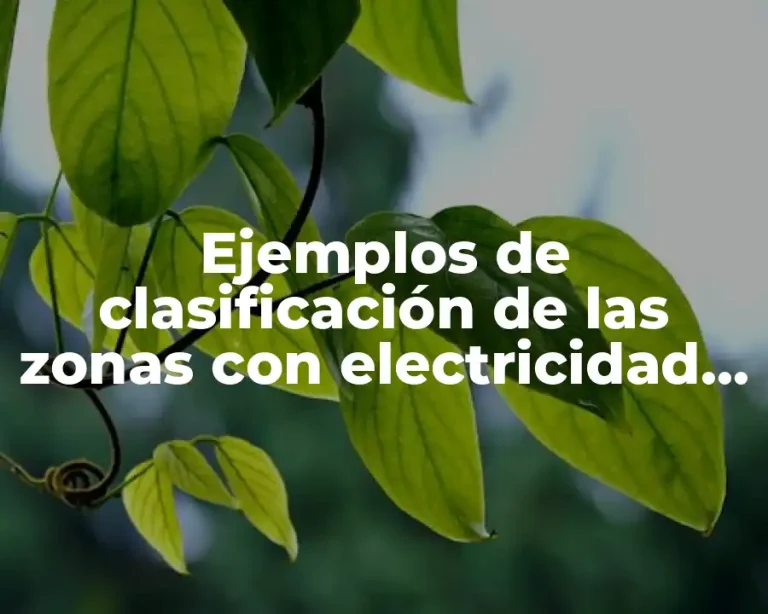 Ejemplos de clasificación de las zonas con electricidad peligrosa