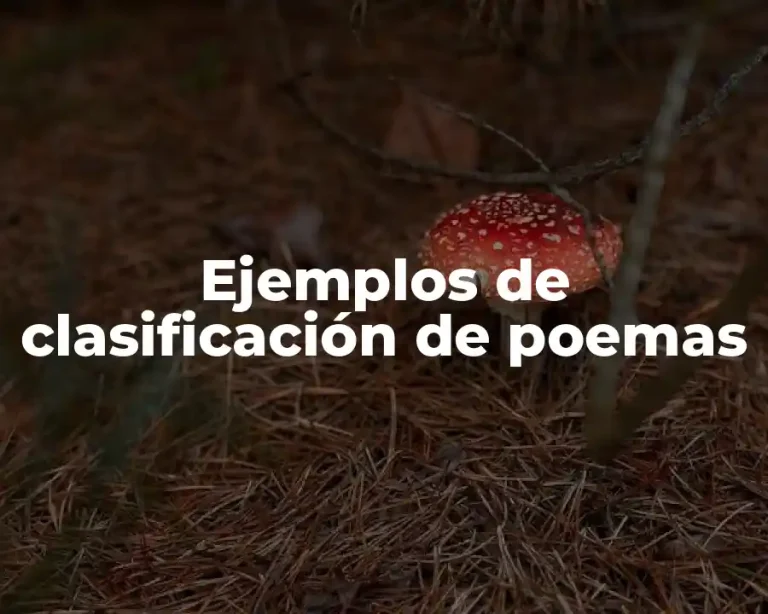 Ejemplos de clasificación de poemas