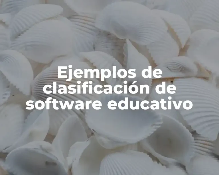 Ejemplos de clasificación de software educativo