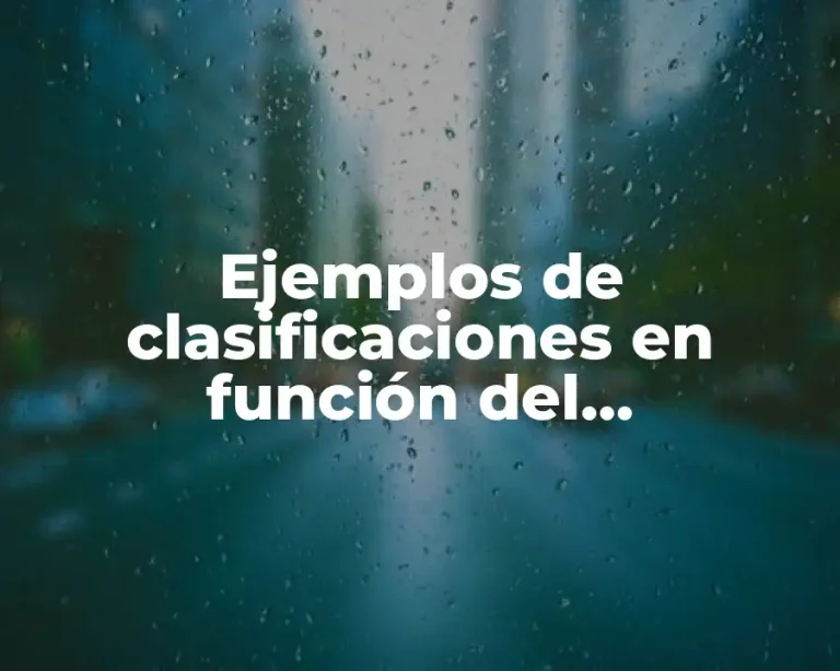 Ejemplos de clasificaciones en función del instrumento industrial