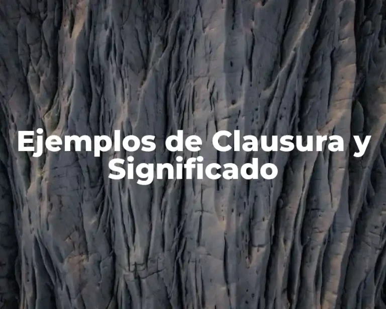 Ejemplos de Clausura y Significado