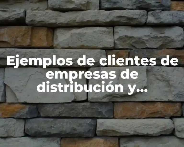 Ejemplos de clientes de empresas de distribución y Significado