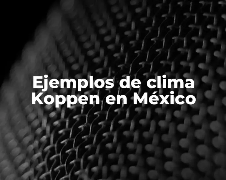 Ejemplos de clima Koppen en México