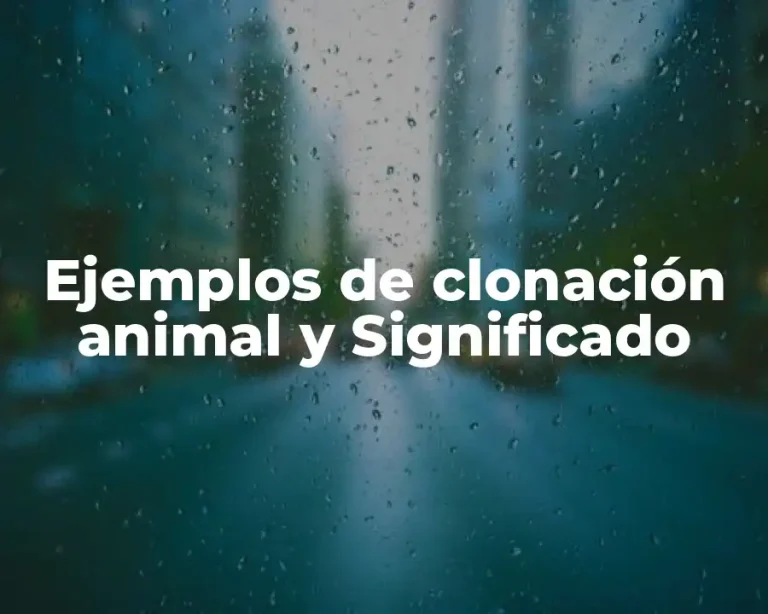 Ejemplos de clonación animal y Significado