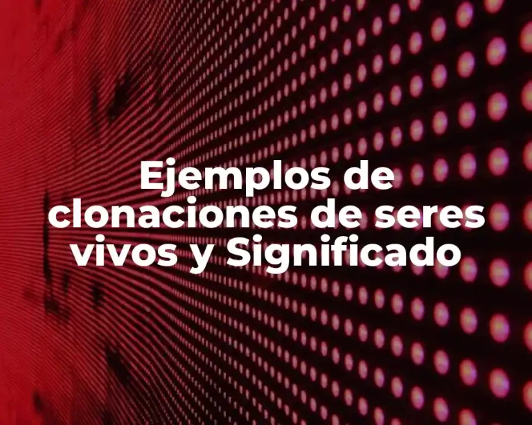 Ejemplos de clonaciones de seres vivos y Significado