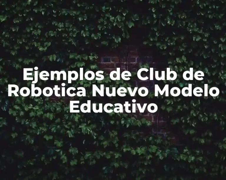 Ejemplos de Club de Robotica Nuevo Modelo Educativo