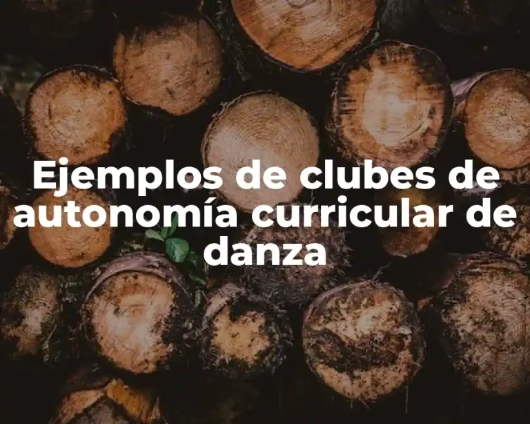 Ejemplos de clubes de autonomía curricular de danza