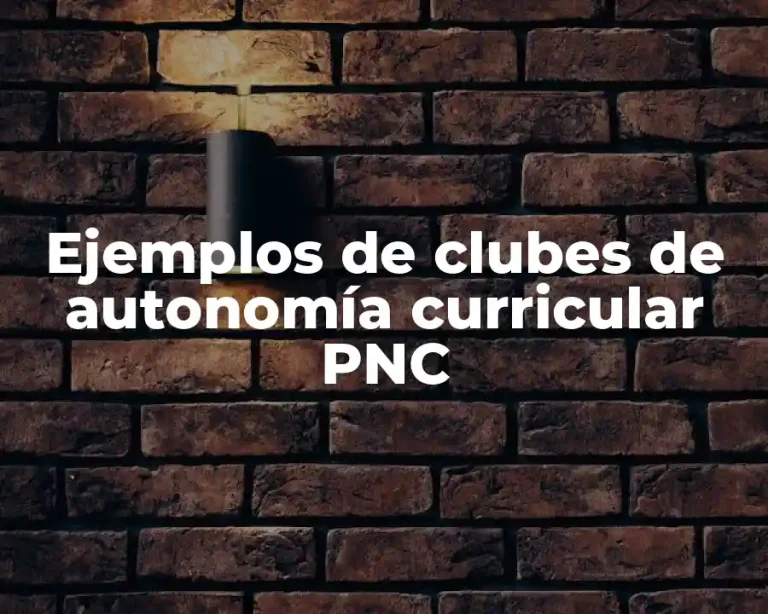Ejemplos de clubes de autonomía curricular PNC