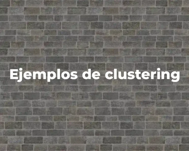 Ejemplos de clustering