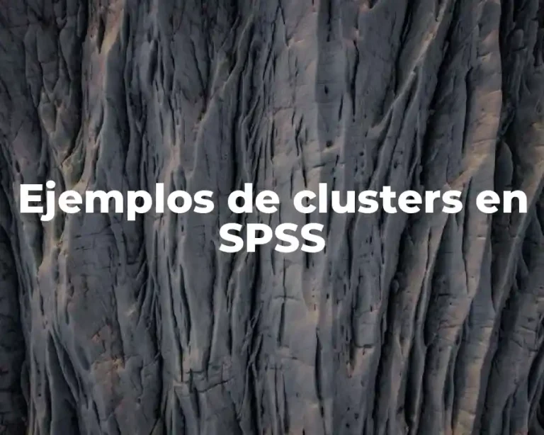 Ejemplos de clusters en SPSS