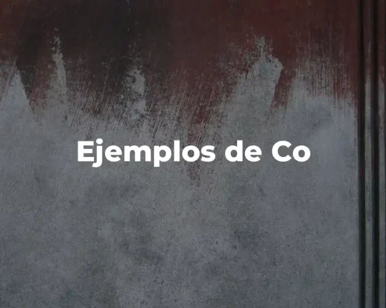 Ejemplos de Co