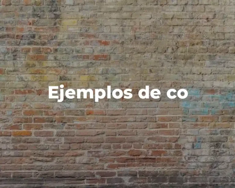 Ejemplos de co