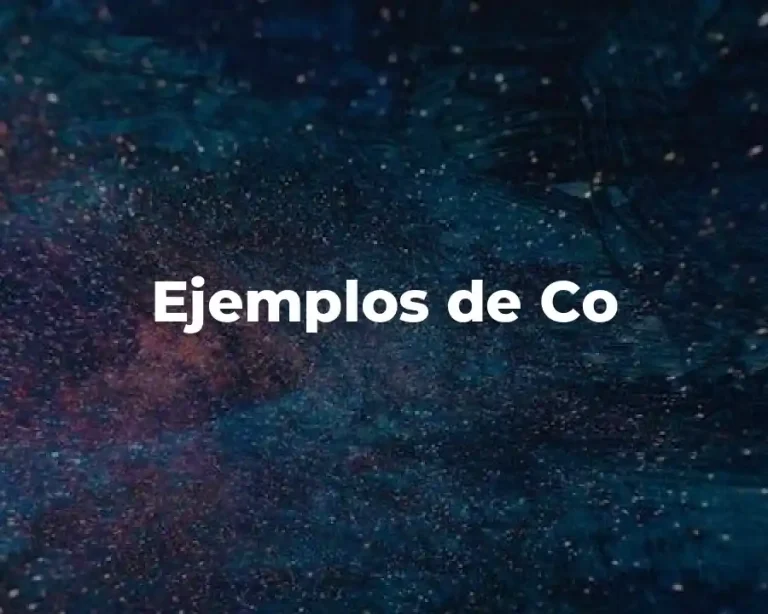 Ejemplos de Co