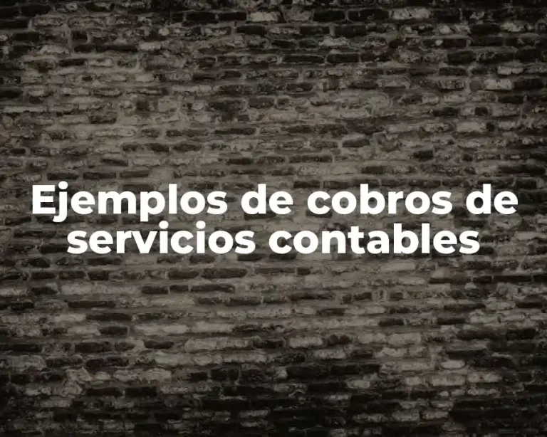 Ejemplos de cobros de servicios contables