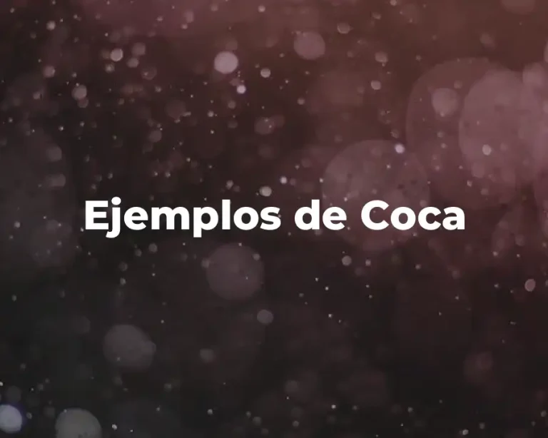 Ejemplos de Coca