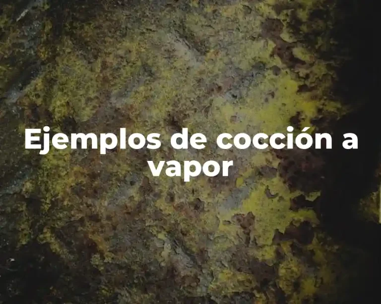 Ejemplos de cocción a vapor