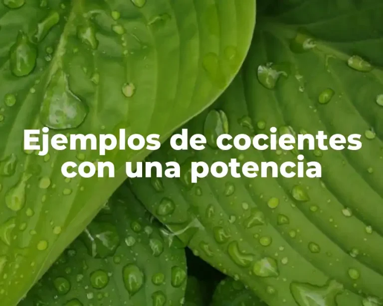 Ejemplos de cocientes con una potencia
