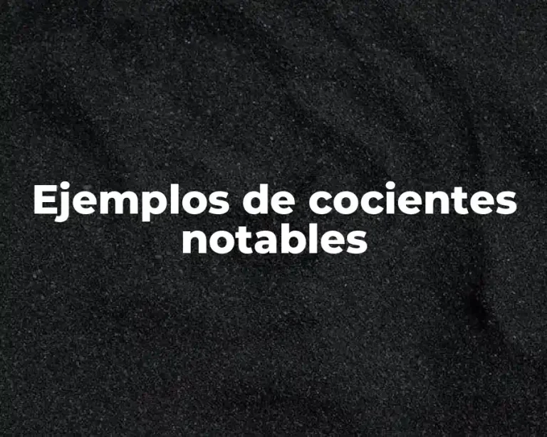 Ejemplos de cocientes notables