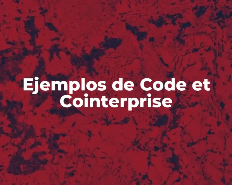 Ejemplos de Code et Cointerprise