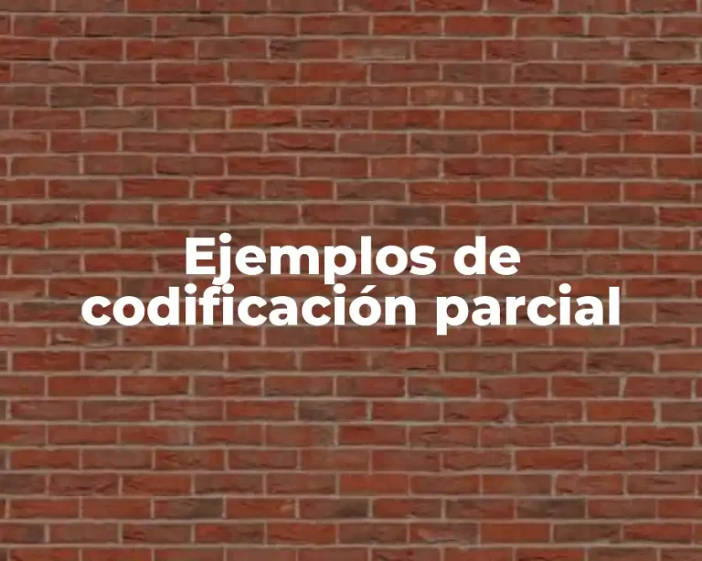 Ejemplos de codificación parcial