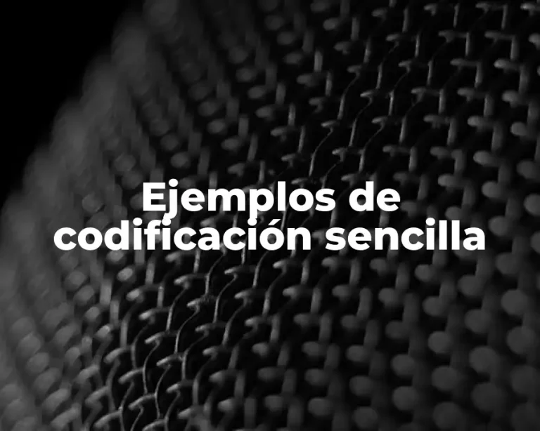 Ejemplos de codificación sencilla