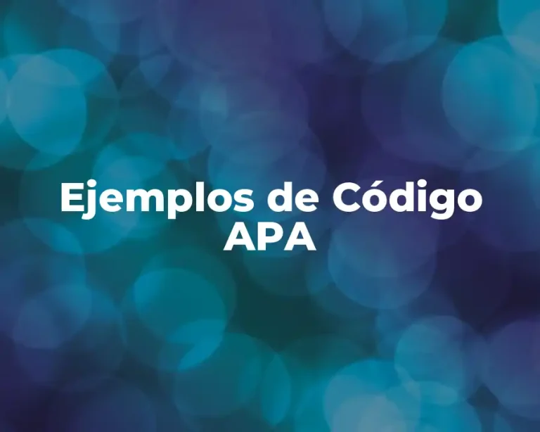 Ejemplos de Código APA