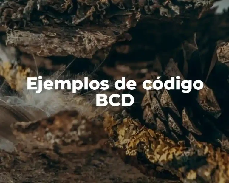 Ejemplos de código BCD