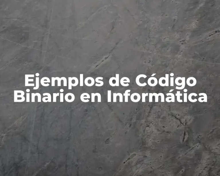 Ejemplos de Código Binario en Informática
