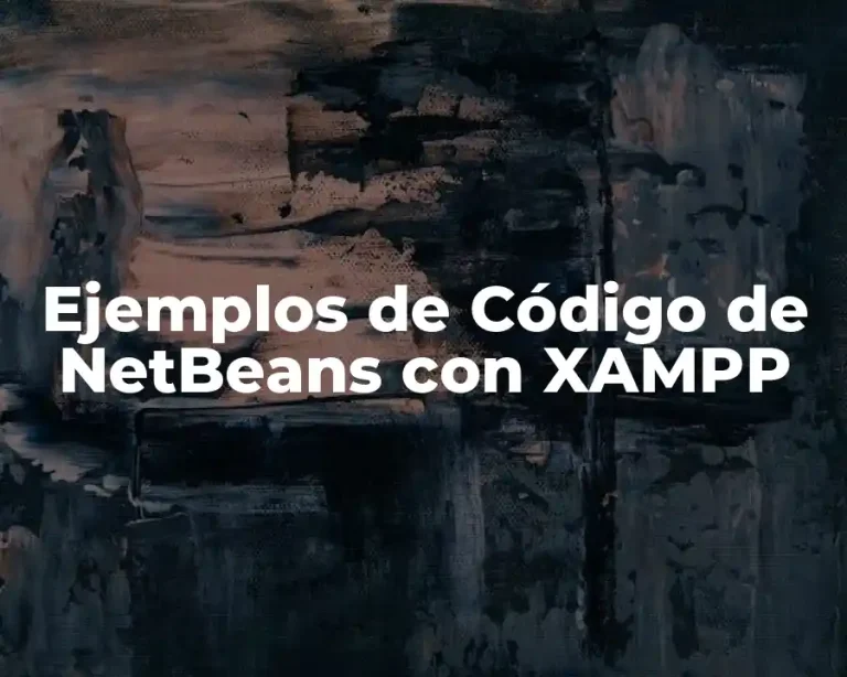 Ejemplos de Código de NetBeans con XAMPP