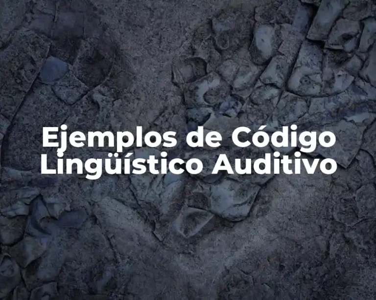 Ejemplos de Código Lingüístico Auditivo