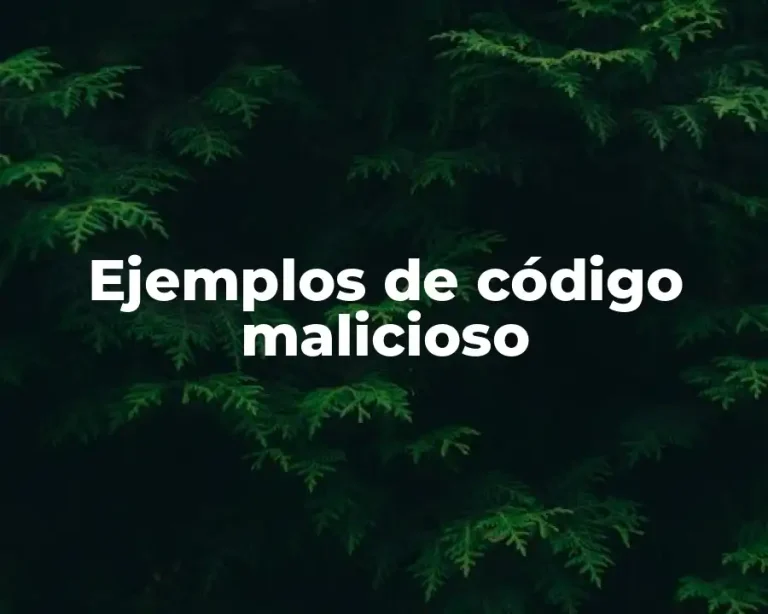 Ejemplos de código malicioso