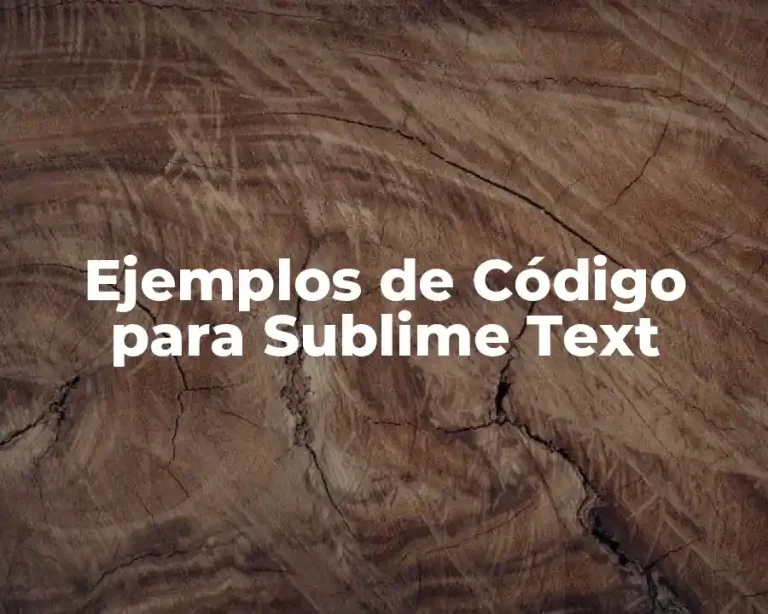 Ejemplos de Código para Sublime Text