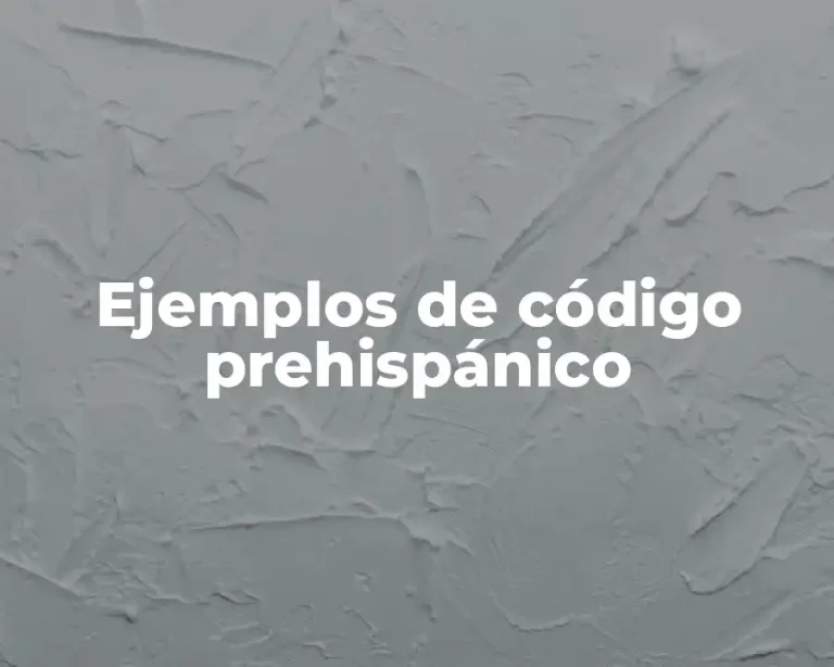 Ejemplos de código prehispánico