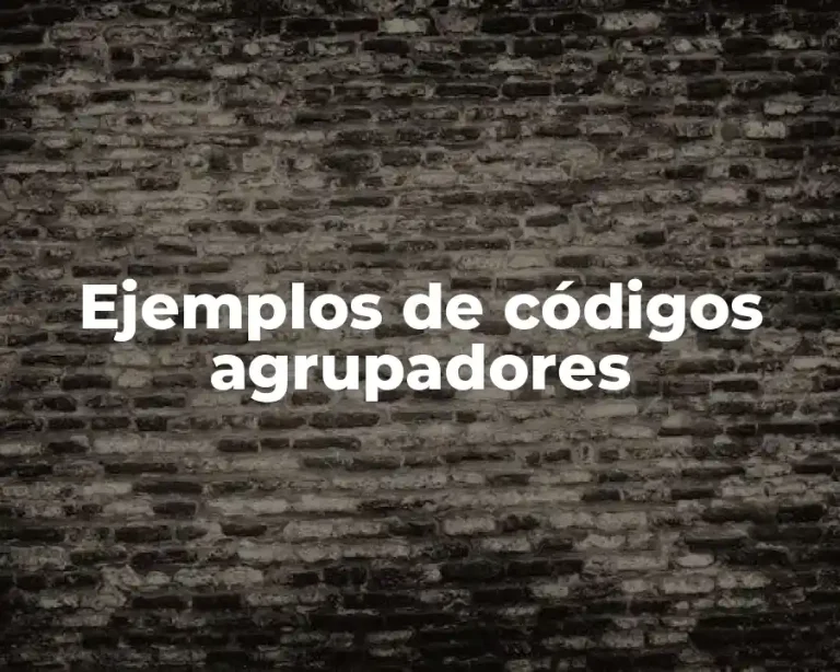 Ejemplos de códigos agrupadores