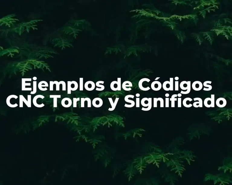 Ejemplos de Códigos CNC Torno y Significado