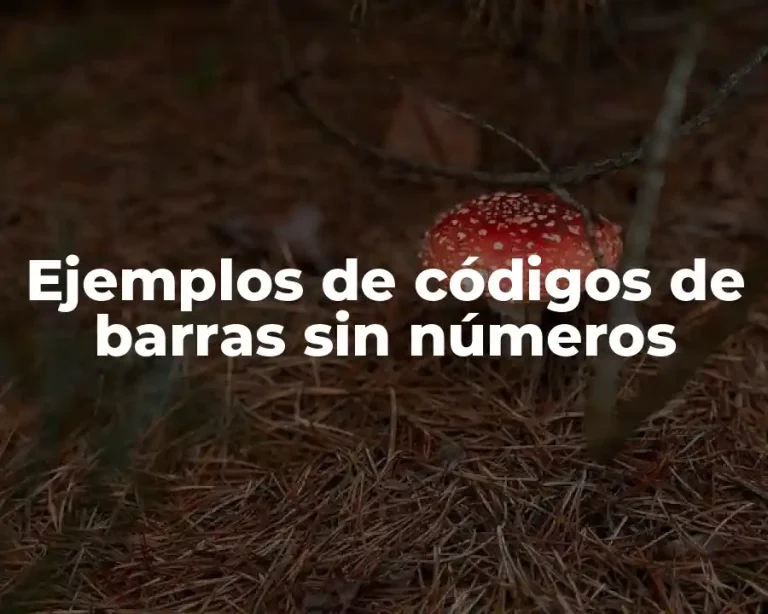 Ejemplos de códigos de barras sin números