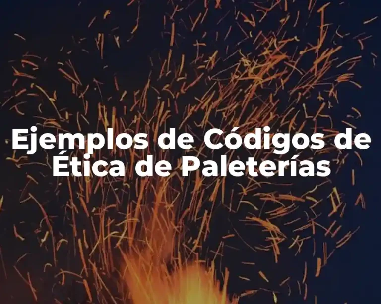 Ejemplos de Códigos de Ética de Paleterías