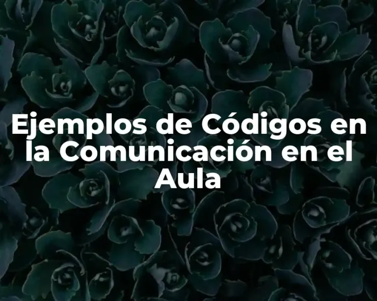 Ejemplos de Códigos en la Comunicación en el Aula