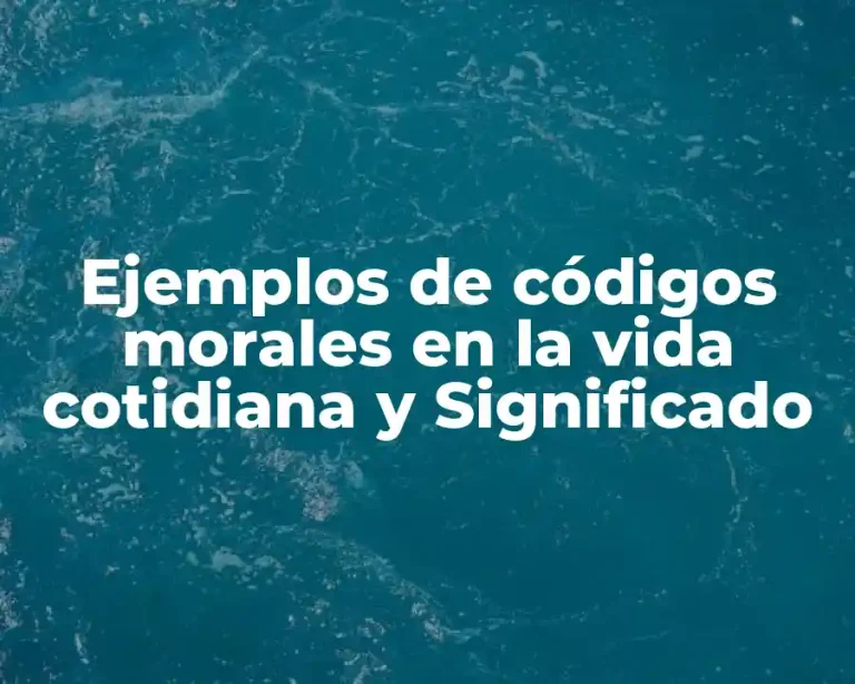 Ejemplos de códigos morales en la vida cotidiana y Significado