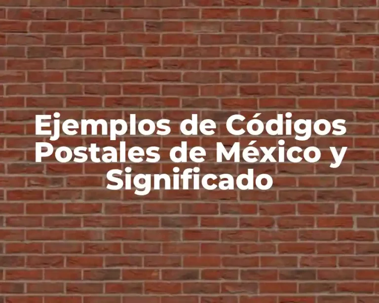 Ejemplos de Códigos Postales de México y Significado