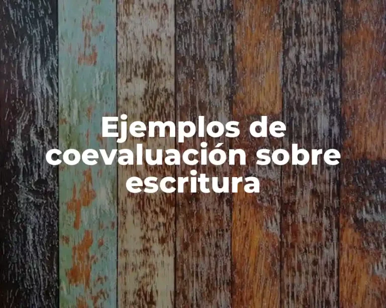 Ejemplos de coevaluación sobre escritura