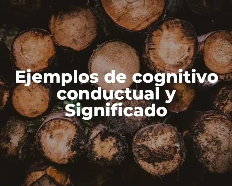 Ejemplos de cognitivo conductual y Significado