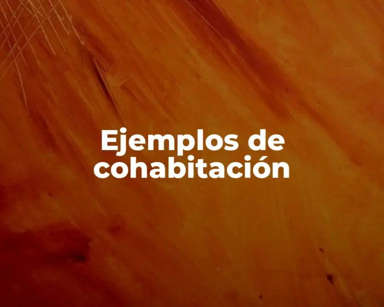 Ejemplos de cohabitación