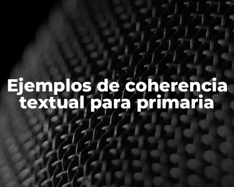 Ejemplos de coherencia textual para primaria