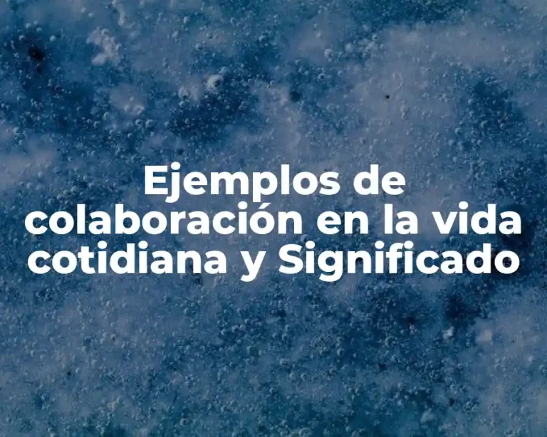 Ejemplos de colaboración en la vida cotidiana y Significado