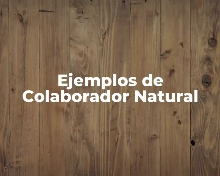 Ejemplos de Colaborador Natural