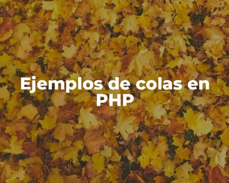 Ejemplos de colas en PHP