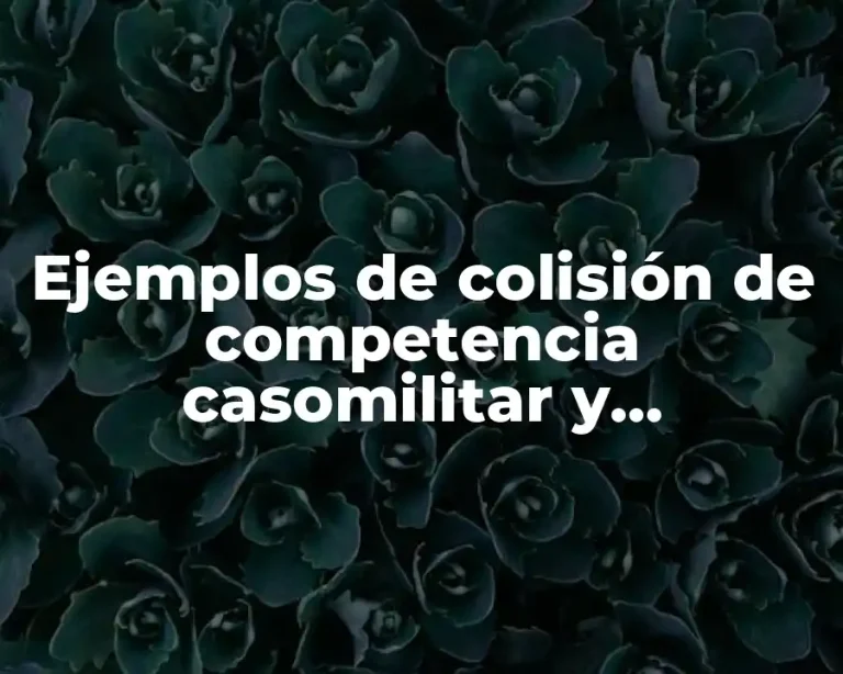 Ejemplos de colisión de competencia casomilitar y Significado