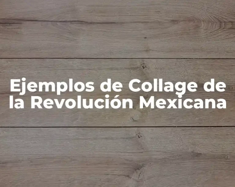 Ejemplos de Collage de la Revolución Mexicana